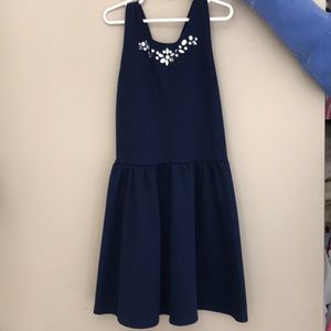 Navy blue skater dress